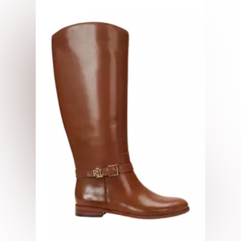 LAUREN RALPH LAUREN - Brooke Burnished Leather Riding Boot